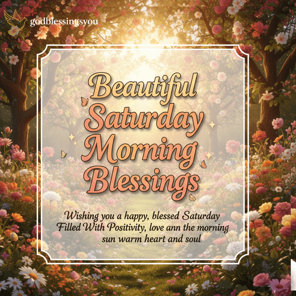 Beautiful Saturday Morning Blessings