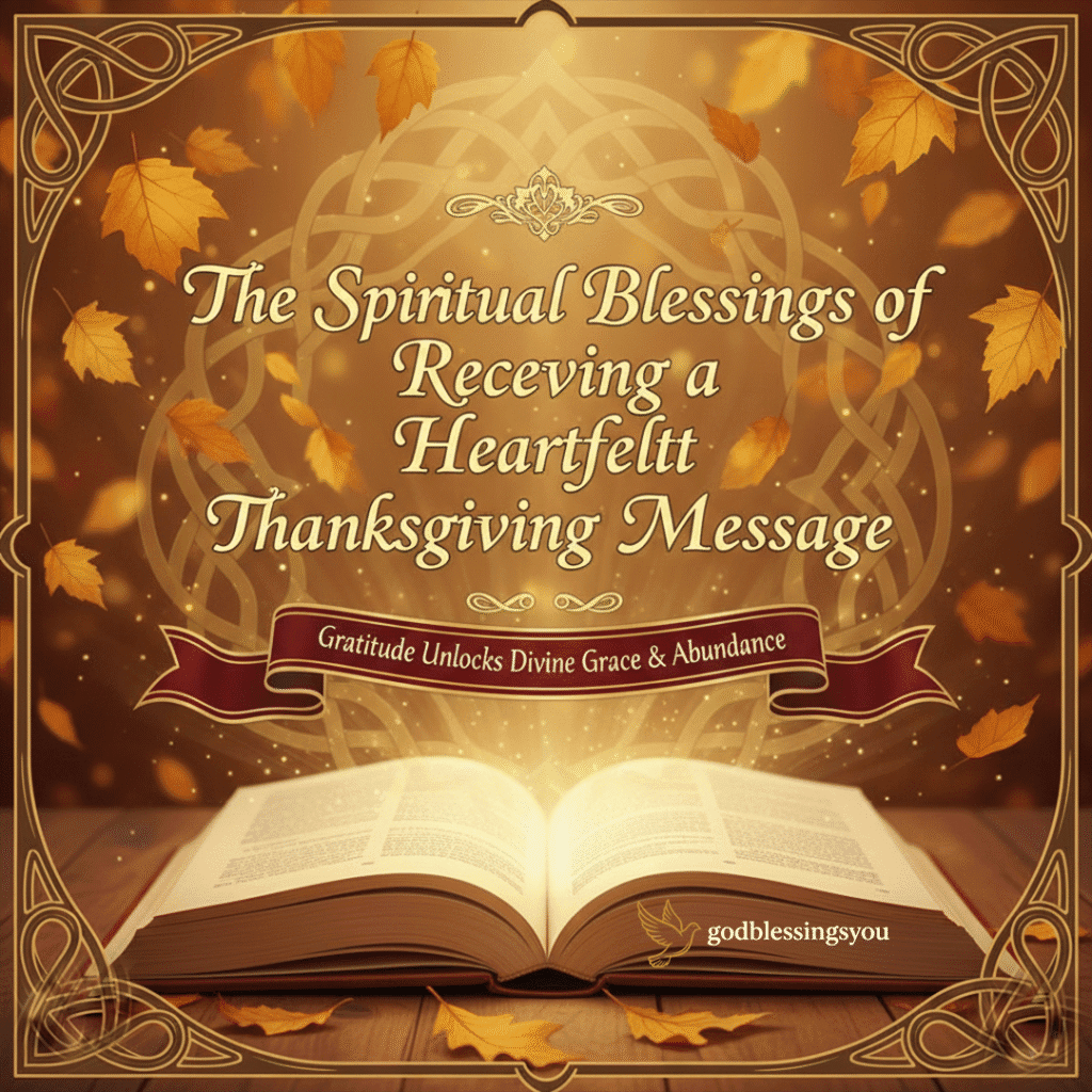 The Spiritual Blessings of Receiving a Heartfelt Thanksgiving Message 