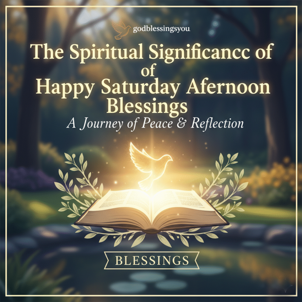The Spiritual Significance of Happy Saturday Afternoon Blessings 