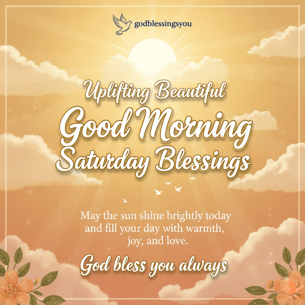 Beautiful Good Morning Saturday Blessings – Peace and Joy 1 Uplifting Beautiful Good Morning Saturday Blessings