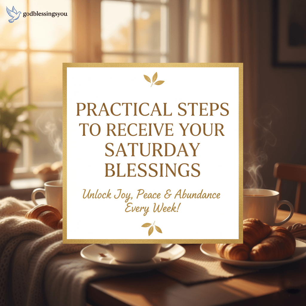 Beautiful Good Morning Saturday Blessings – Peace and Joy 2 Practical Steps to Receive Your Saturday Blessings