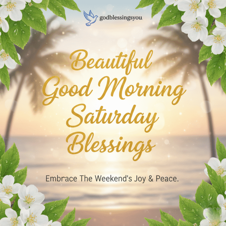 Beautiful Good Morning Saturday Blessings