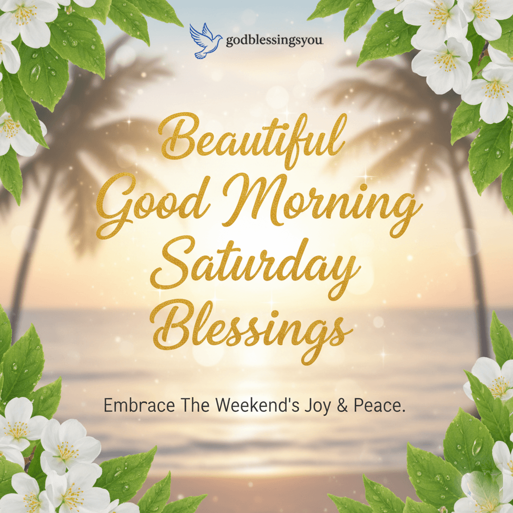 Beautiful Good Morning Saturday Blessings